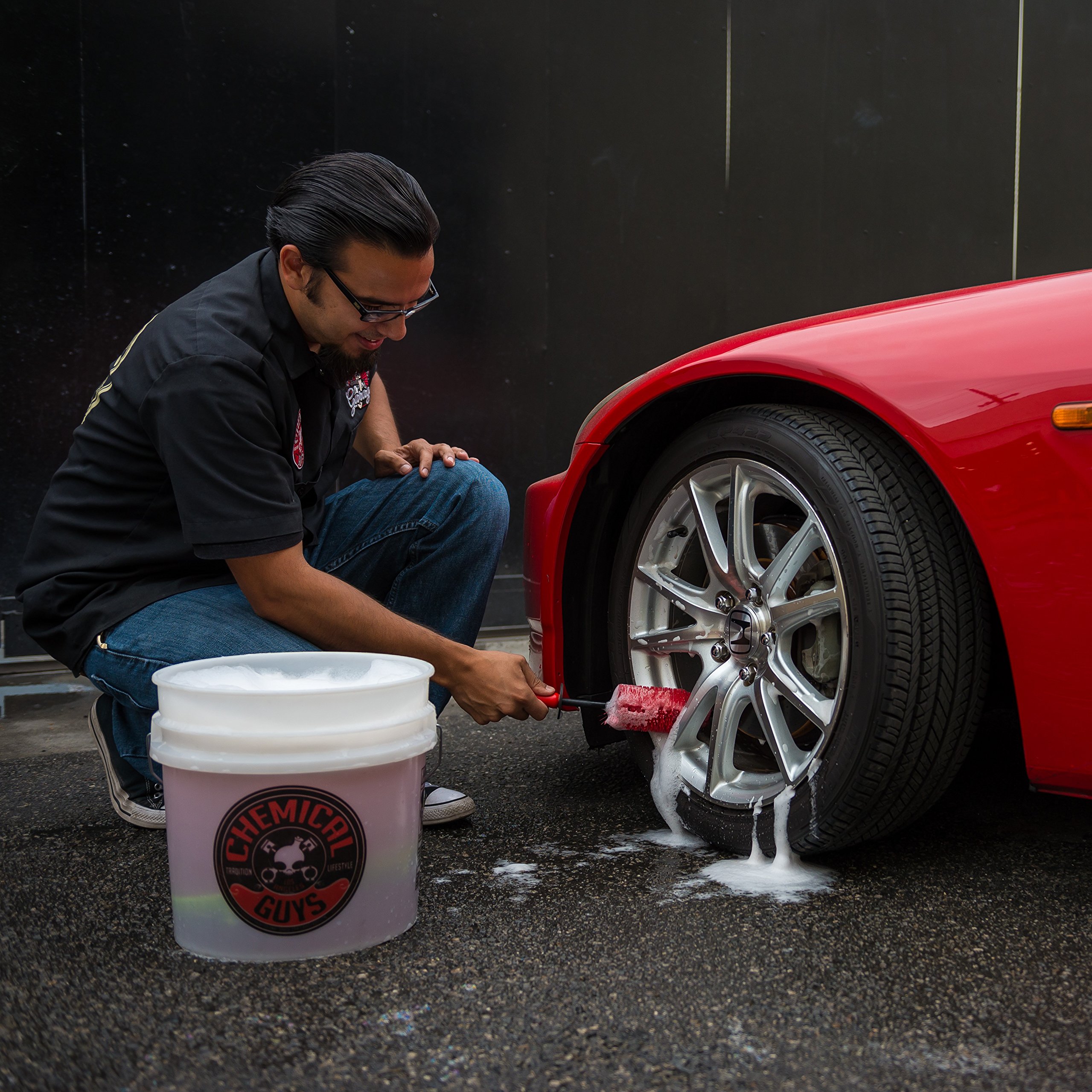 Chemical Guys ACC607 1 Pack Little Red Rocket Detailing Brush - Image 7