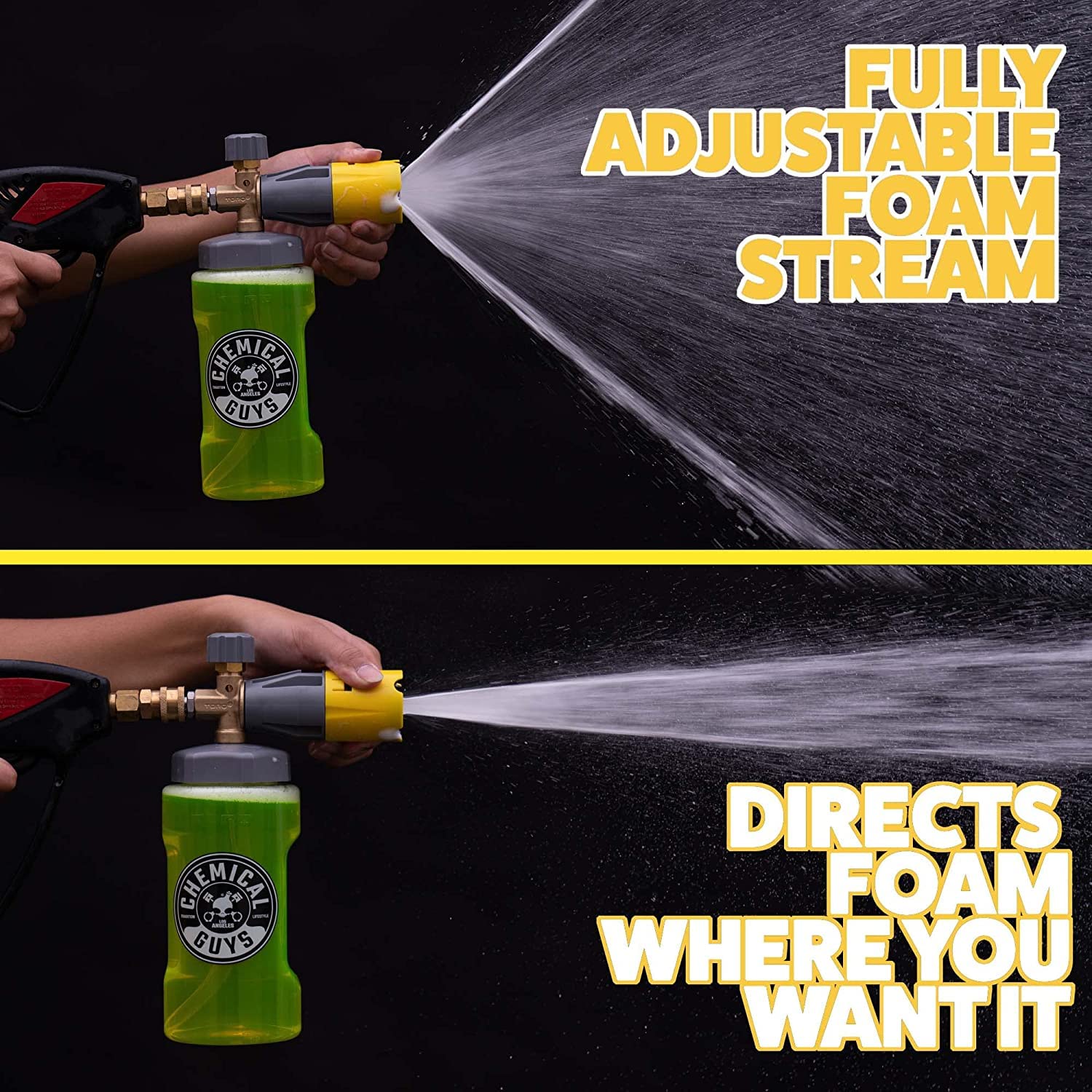 Chemical Guys EQP402 Snubby Pressure Washer Gun, Foam Cannon Attachment, For Pressure Washers + EQP324 Big Mouth Max Release Foam Cannon (For Car, Truck, Home & Boat Connects To Pressure Washer) - Image 9