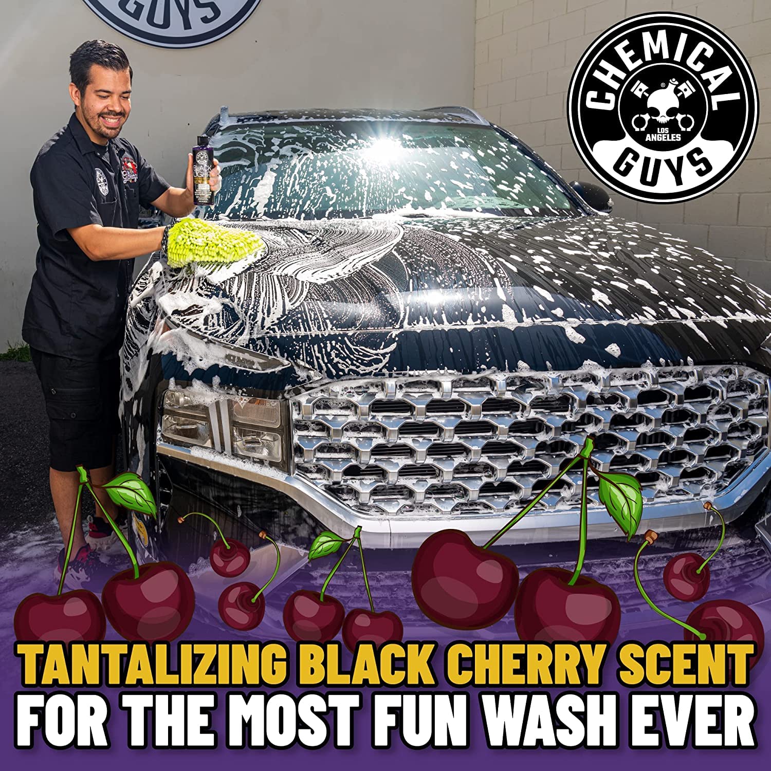 Chemical Guys Black Light Hybrid Radiant Finish Car Wash Soap and Superior Surface Cleanser 2 Pack (2 X 16 Fl. Oz.) - Gloss Enhancing pH Balanced Formula for Maximum Shine - Image 6