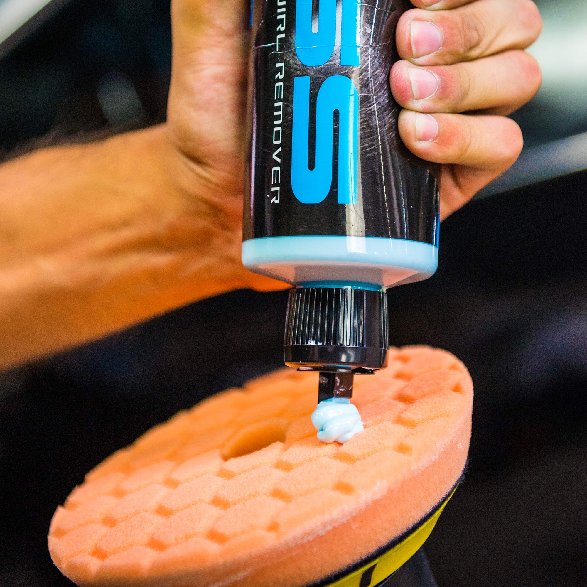 Chemical Guys BUFX112HEX6 Hex-Logic Quantum Medium-Heavy Cutting Pad, Orange (6.5 Inch Pad Made for 6 Inch Backing Plates) - Image 3