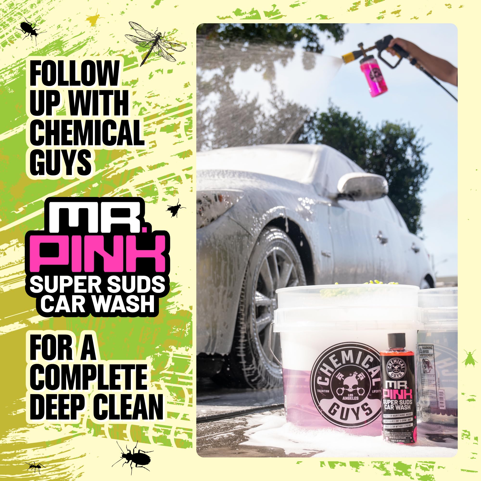 Chemical Guys Bug, Sap & Tar Remover, Fast Acting Pre Wash Cleaner For Cars, Trucks & SUVs, Removes Stuck On Residue, Road Film, Bug Splatter, Tree Sap, Grime, Spray 15 Fl Oz - Image 7