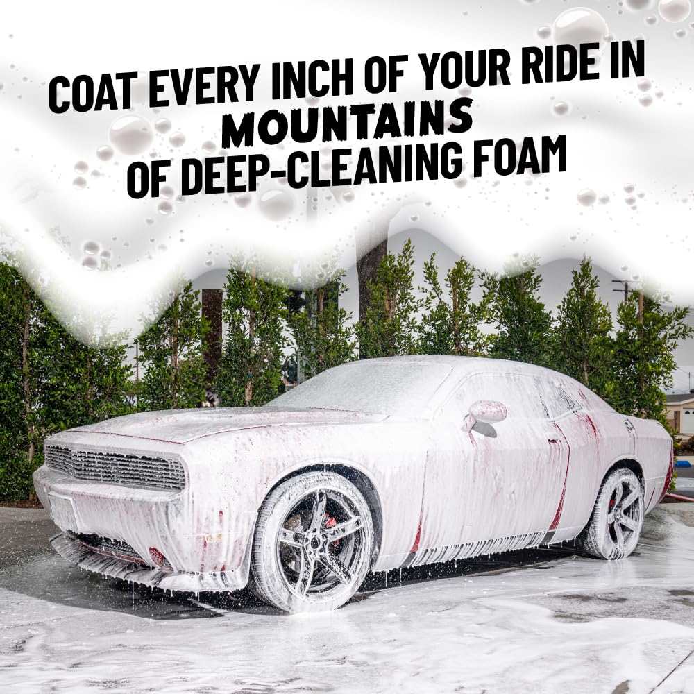 Chemical Guys CWS_104CS Foam Cannon & Snubby Snow Foam Kit - Bug and Tar Remover Car Wash Soap, 128 fl oz + TORQ Foam Cannon Max 8 & Snubby Spray Foam Gun, for Pressure Washer - 3 Items - Image 7