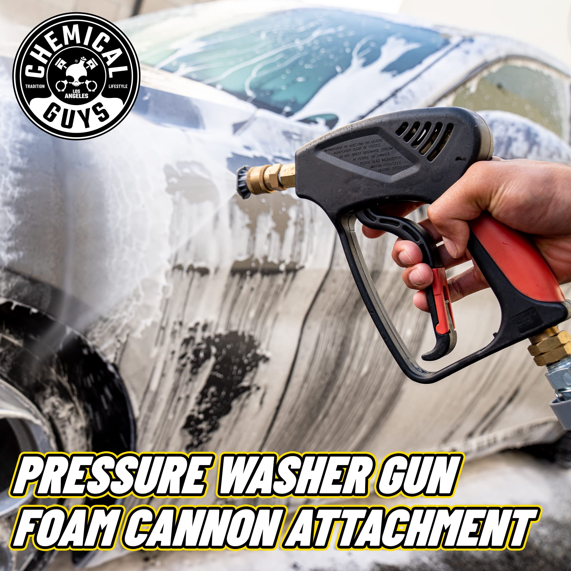 Chemical Guys CWS_110_16CS Foam Cannon & Snubby Snow Foam Kit - Honeydew Snow Foam Car Wash Soap, 16 fl oz + TORQ Foam Cannon Max 8 & Snubby Spray Foam Gun, for Pressure Washer - 3 Items - Image 7