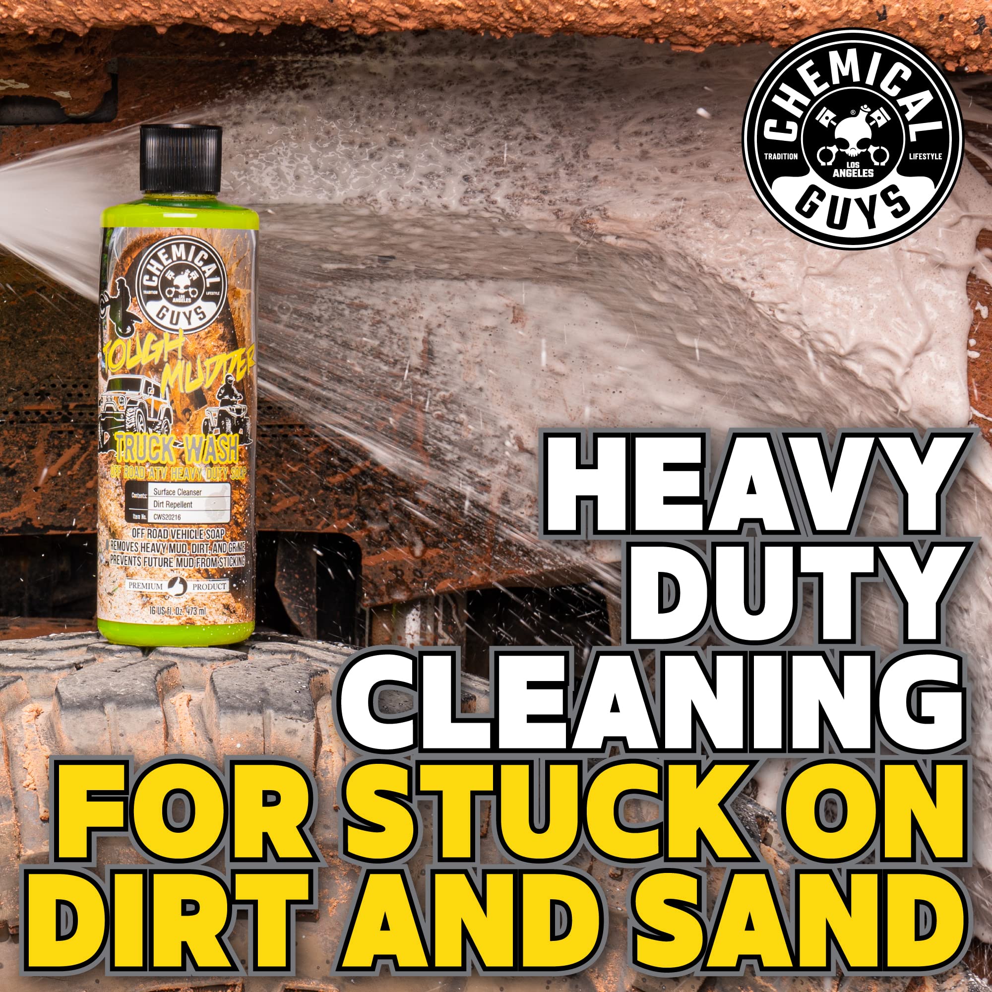 Chemical Guys CWS202BM Big Mouth Soap & Foam Kit - Tough Mudder Foaming Truck, Off Road, Heavy Duty Wash Soap, 128 fl oz + Big Mouth Max Release Foam Cannon, Works with Pressure Washer (2 Items) - Image 5