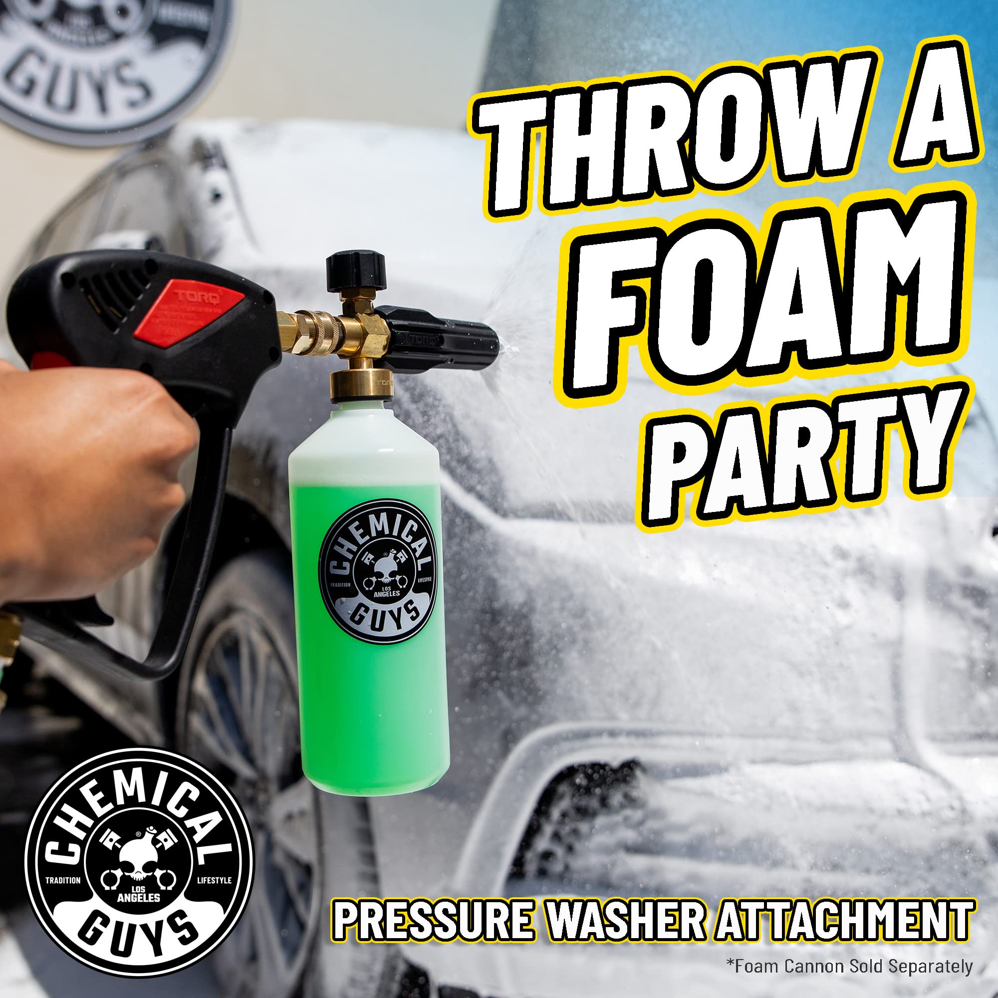 Chemical Guys EQP367 TORQ Professional Snow Foam Cannon Car Wash Snow Foamer + Mr. Pink Foam Party Wash & Wax 16 fl oz (Safe for Cars, Trucks, SUVs, RVs, & More) Works with Pressure Washer - Image 6