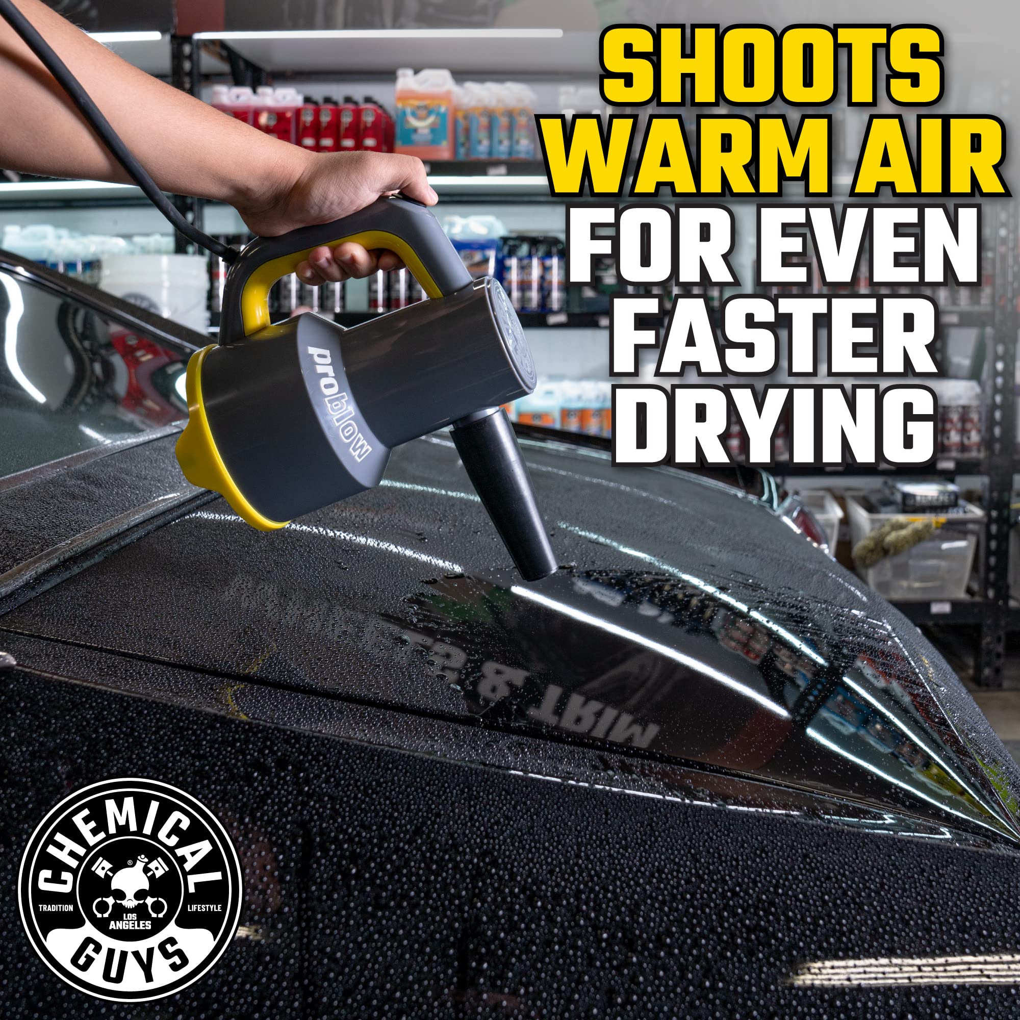 Chemical Guys EQP403 ProBlow High Flow Professional Hand Held Dryer & Blower (Car Wash Dryer) for Cars, Trucks, SUVs, RVs, Yard, Garage, Home, Work and More - Image 10