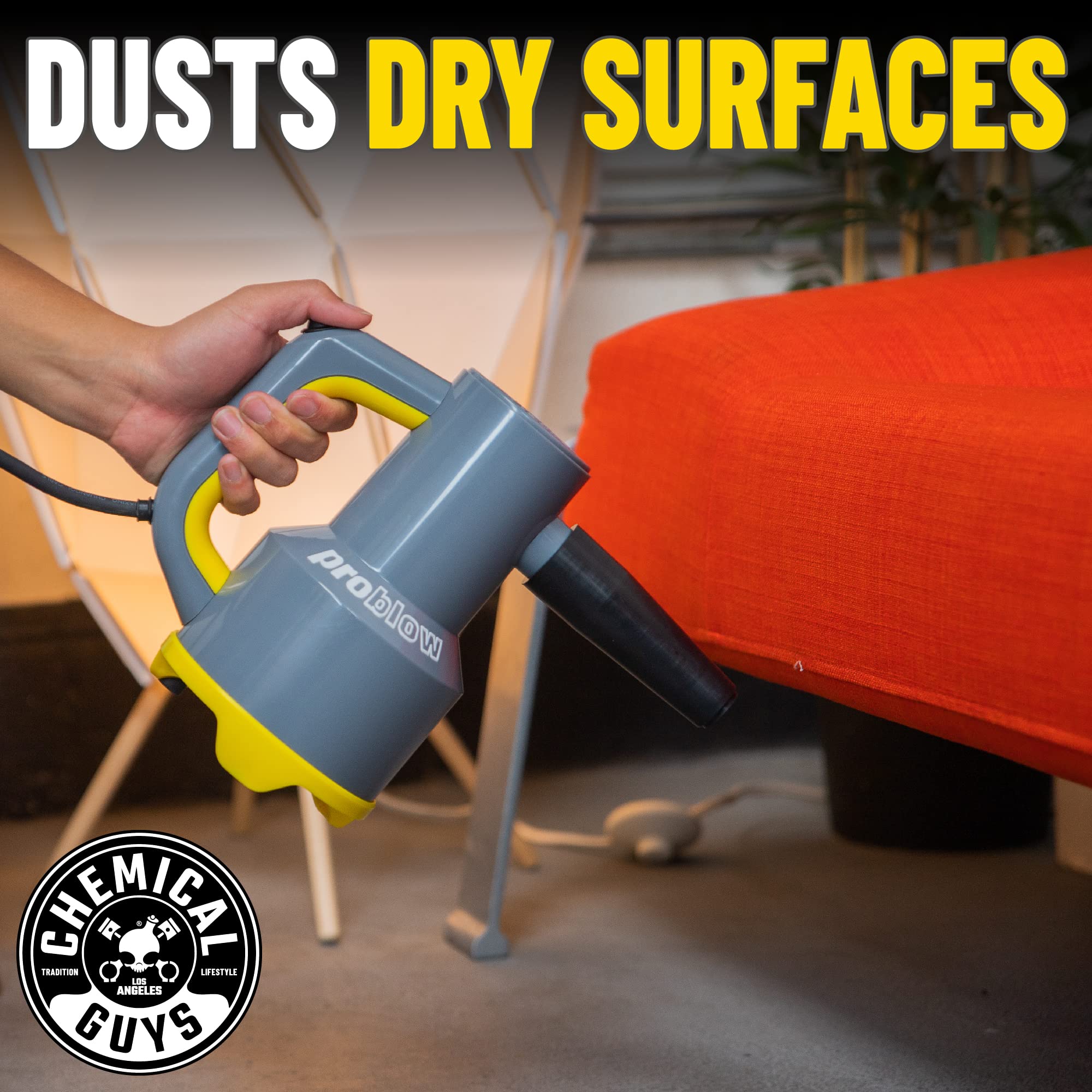 Chemical Guys EQP403 ProBlow High Flow Professional Hand Held Dryer & Blower (Car Wash Dryer) for Cars, Trucks, SUVs, RVs, Yard, Garage, Home, Work and More - Image 6