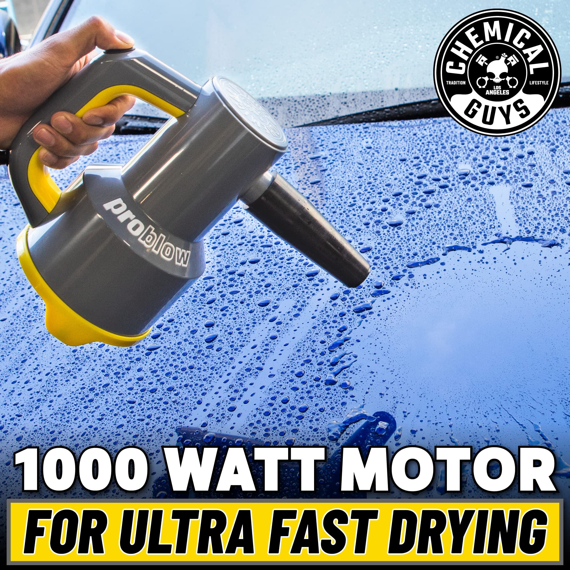 Chemical Guys EQP403 ProBlow High Flow Professional Hand Held Dryer & Blower (Car Wash Dryer) for Cars, Trucks, SUVs, RVs, Yard, Garage, Home, Work and More - Image 7