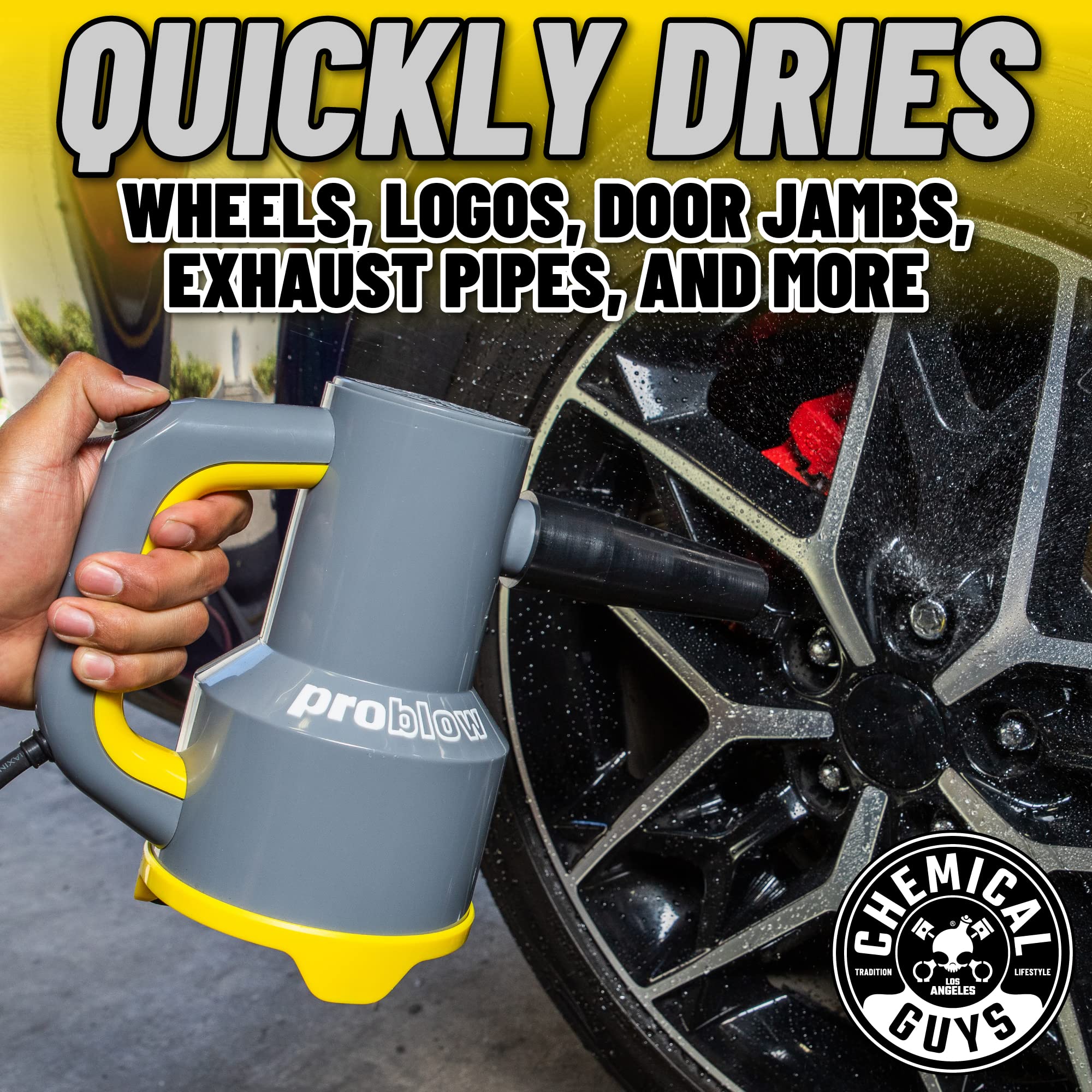 Chemical Guys EQP403 ProBlow High Flow Professional Hand Held Dryer & Blower (Car Wash Dryer) for Cars, Trucks, SUVs, RVs, Yard, Garage, Home, Work and More - Image 9