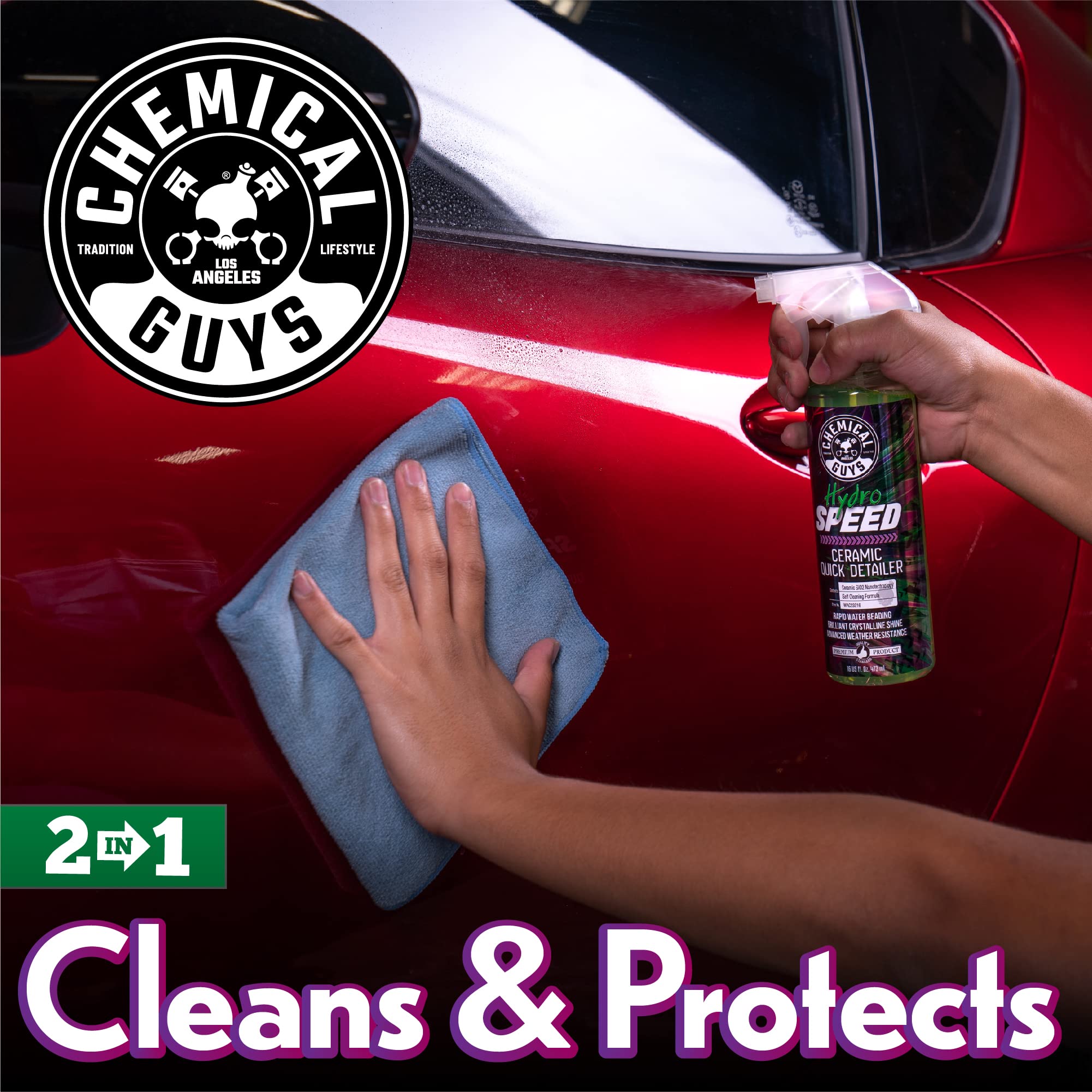 Chemical Guys HydroSpeed Ceramic Quick Detailer Spray - SiO2 Shine Car Detailer Spray for Cars, Trucks, SUVs, Motorcycles and RVs, Boosts Gloss, Hydrophobic Protection and Slickness, 128 oz - Image 8