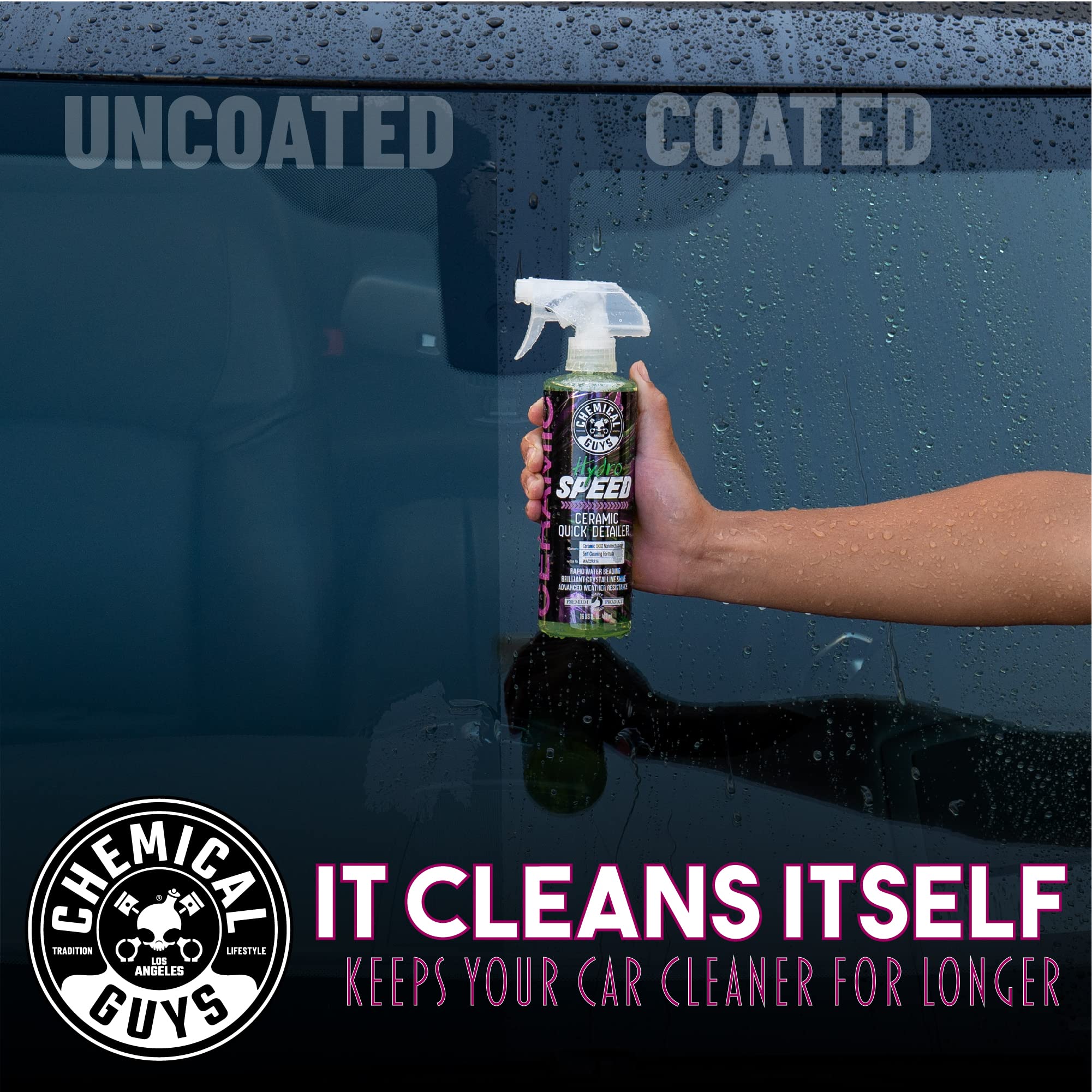 Chemical Guys HydroSpeed Ceramic Quick Detailer Spray - SiO2 Shine Car Detailer Spray for Cars, Trucks, SUVs, Motorcycles and RVs, Boosts Gloss, Hydrophobic Protection and Slickness, 128 oz - Image 9