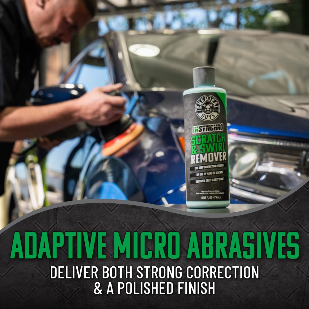 Chemical Guys Insynchro Scratch & Swirl Remover - One Step Compound & Polish for Paint Correction - Removes Fine Scratches, Swirls & Oxidation from Cars, Trucks, SUVs, Motorcycles & More, 16 oz - Image 3