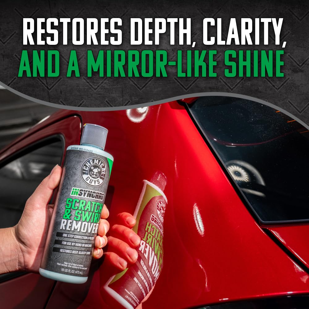 Chemical Guys Insynchro Scratch & Swirl Remover - One Step Compound & Polish for Paint Correction - Removes Fine Scratches, Swirls & Oxidation from Cars, Trucks, SUVs, Motorcycles & More, 16 oz - Image 4