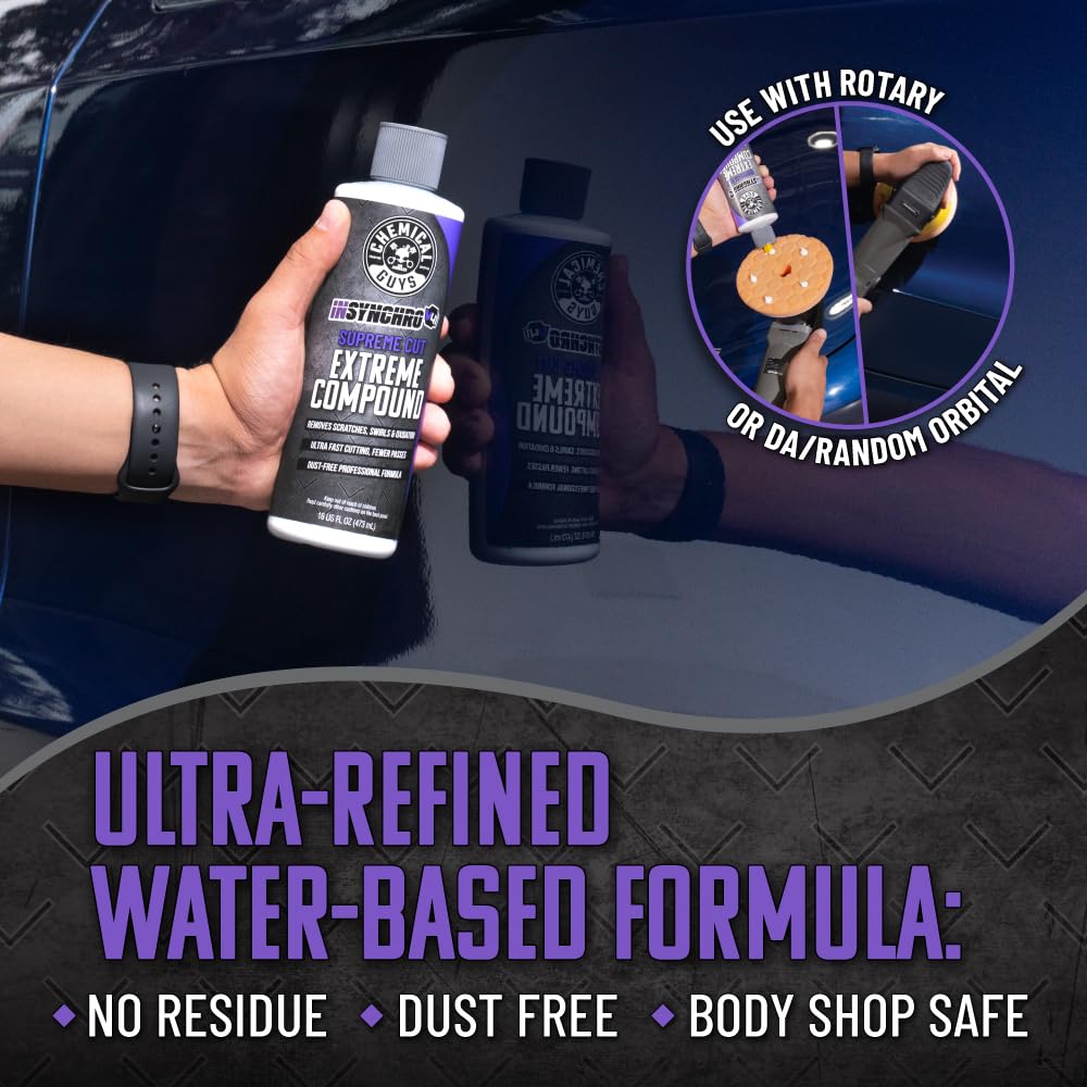 Chemical Guys Insynchro Supreme Extreme Compound - Professional Ultra Heavy Cut Compound for Paint Defects, Scratches, and Swirls - High Gloss Correction for Cars, Trucks, SUVs, and More - Image 5