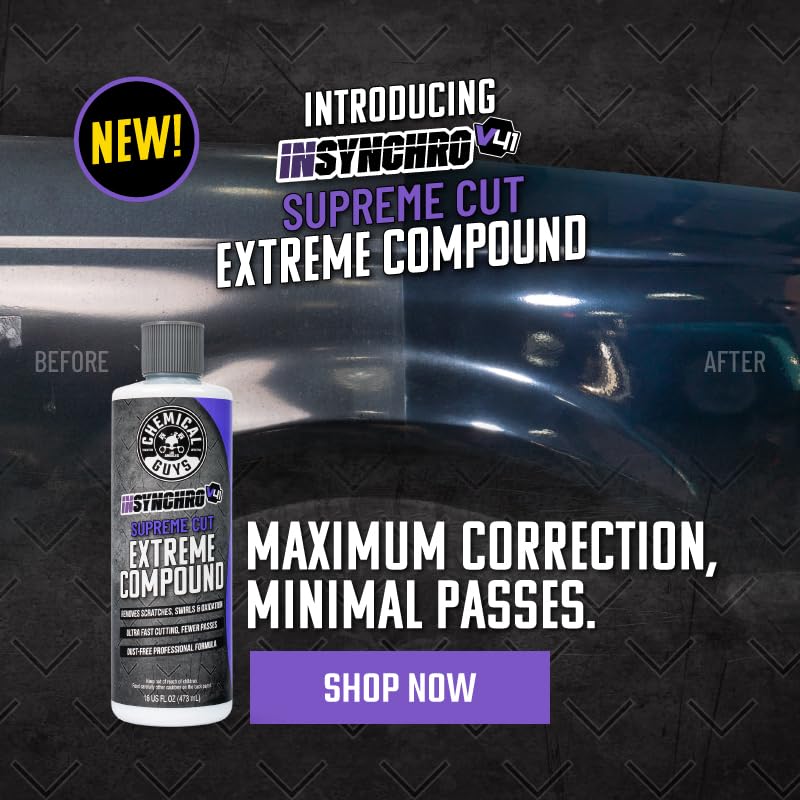 Chemical Guys Insynchro Supreme Extreme Compound - Professional Ultra Heavy Cut Compound for Paint Defects, Scratches, and Swirls - High Gloss Correction for Cars, Trucks, SUVs, and More - Image 7