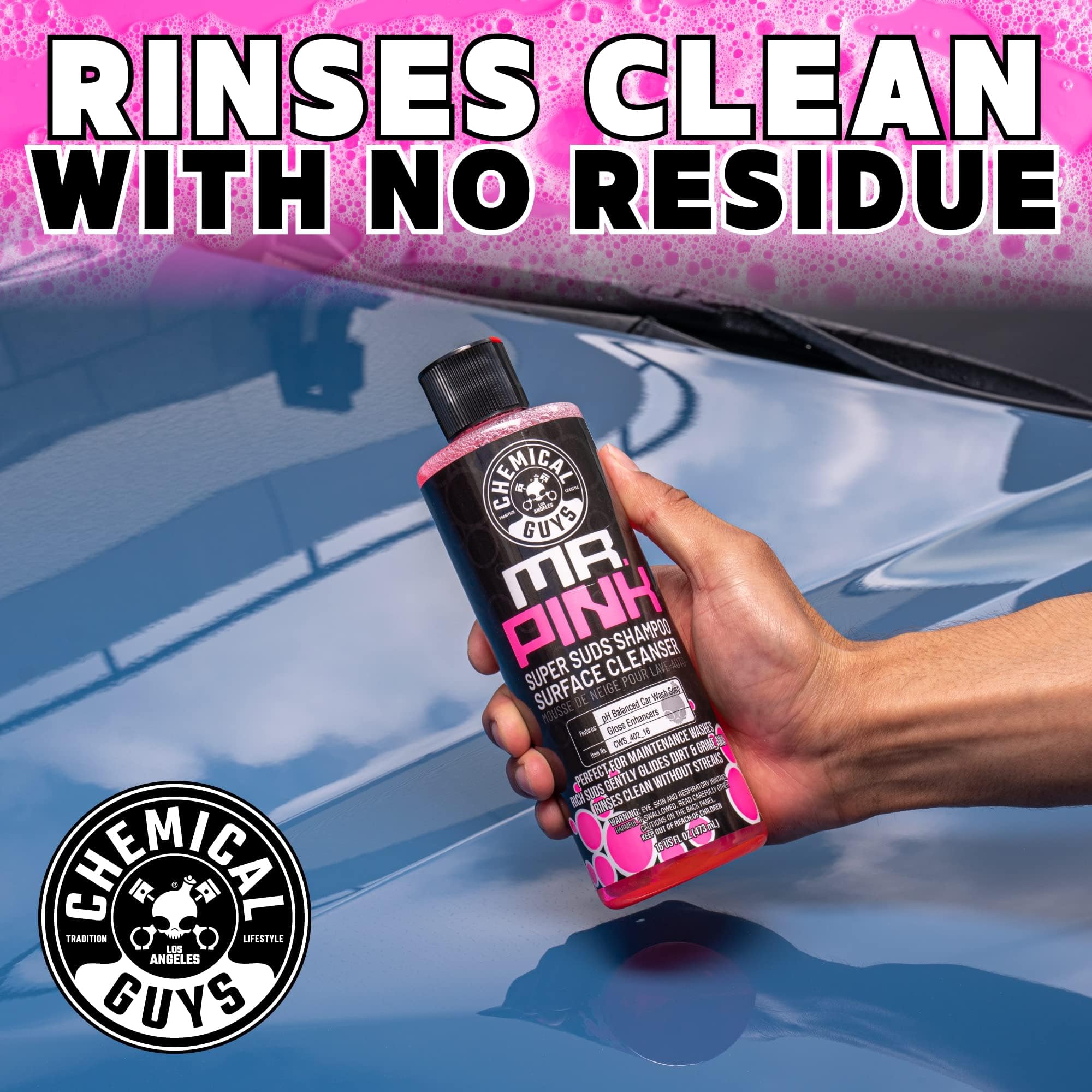 Chemical Guys Mr. Pink Car Wash Soap - 64 oz Super Suds Foaming Car Wash Soap for Cannon, Blaster, or Bucket Washing - pH Balanced, Safe on Wax, Sealant, Ceramic, and Clear Coat Finishes - Image 3