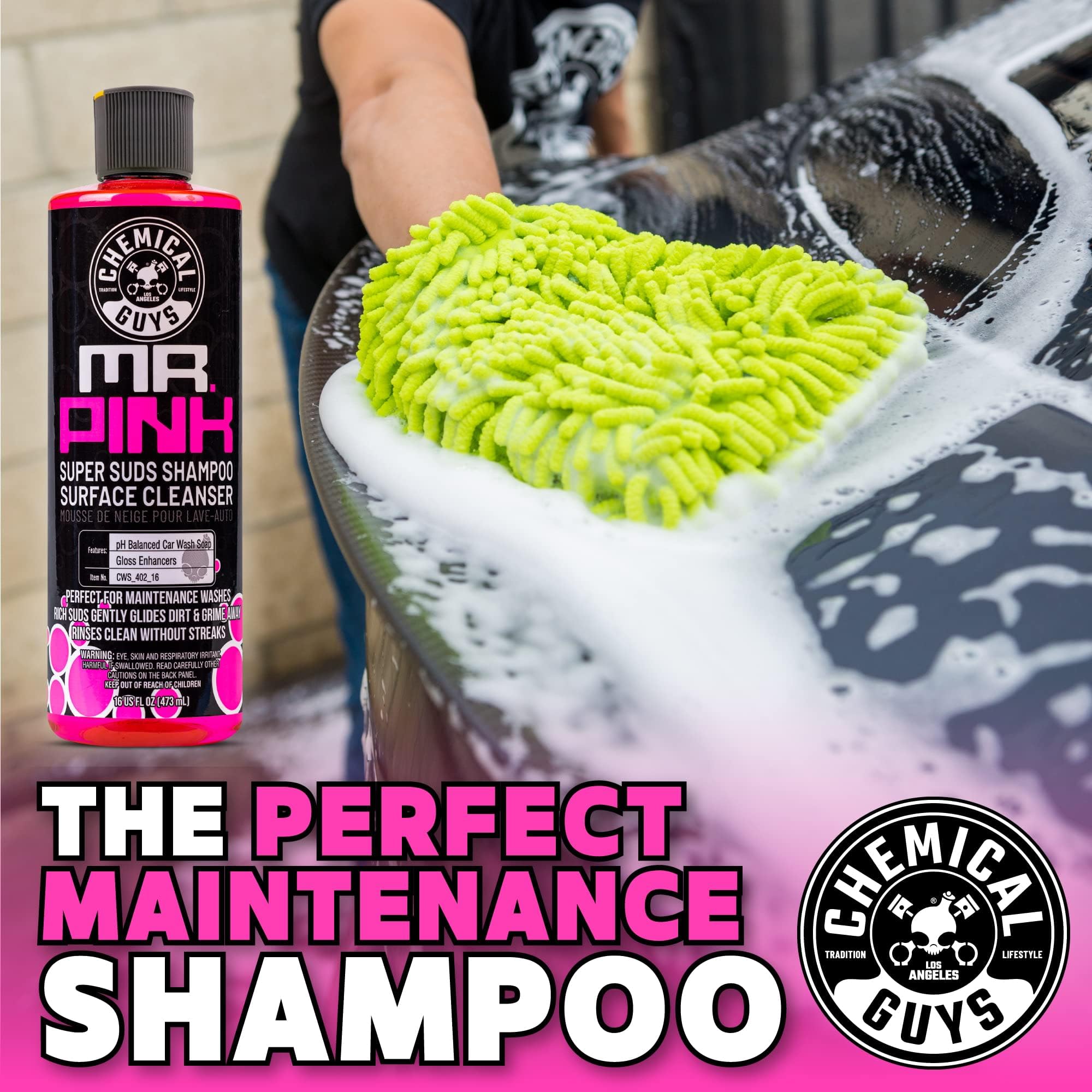 Chemical Guys Mr. Pink Car Wash Soap - 64 oz Super Suds Foaming Car Wash Soap for Cannon, Blaster, or Bucket Washing - pH Balanced, Safe on Wax, Sealant, Ceramic, and Clear Coat Finishes - Image 7