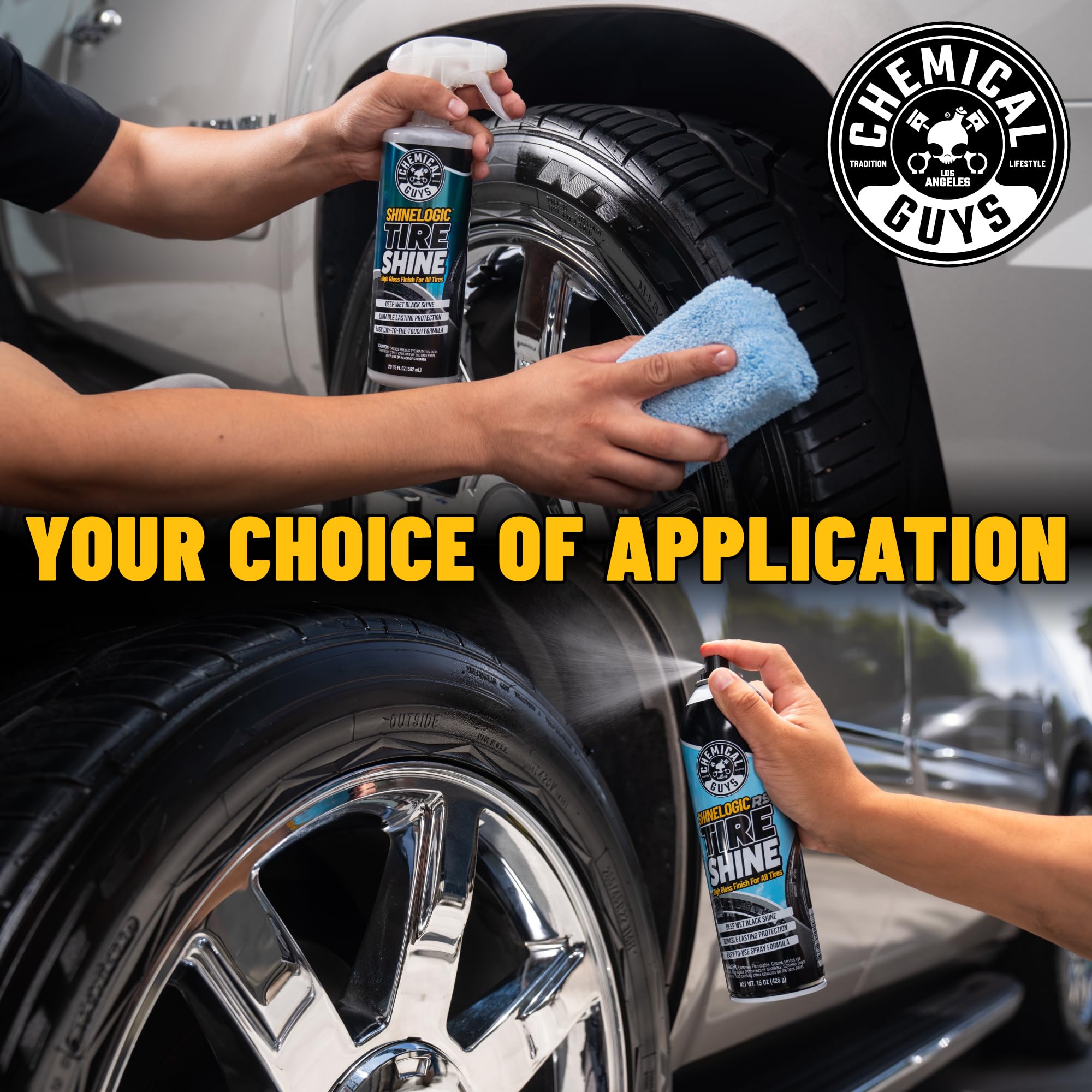 Chemical Guys ShineLogicRS Tire Shine, Deep Wet Black Shine, Safe for Cars, Trucks, Motorcycles, RVs & More, 15 fl oz - Image 5