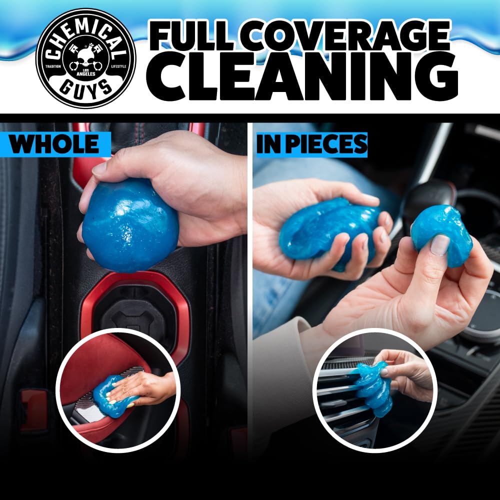 Chemical Guys Sticky Icky Car Cleaning Gel, Green Apple, Interior Car Cleaner, Reusable Automotive Crevice & Interior Dust Cleaner for Air Vents, Consoles, Cup Holders & Keyboards, 4 Pack (100g Each) - Image 7