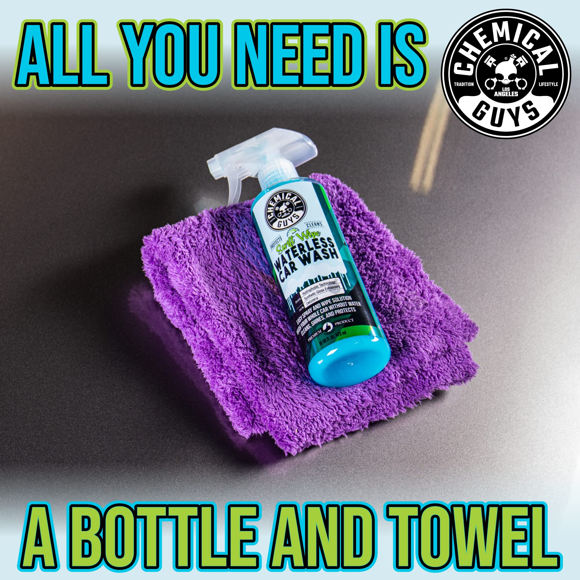 Chemical Guys Swift Wipe Sprayable Waterless Car Wash Spray - Spray and Wipe to Safely Clean and Shine Cars, Trucks, Motorcycles, RV & More, High Lubrication Formula, 16 oz - Image 11
