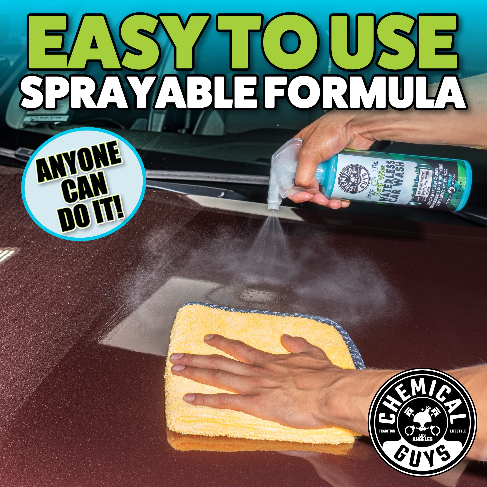 Chemical Guys Swift Wipe Sprayable Waterless Car Wash Spray - Spray and Wipe to Safely Clean and Shine Cars, Trucks, Motorcycles, RV & More, High Lubrication Formula, 16 oz - Image 8